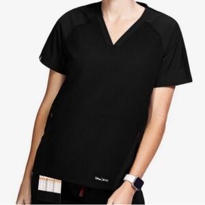 Figs x Disney Black Scrub Top Mickey Mouse Embroidery  Size XXL